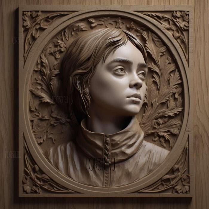 Arya Stark 2 stl model for CNC